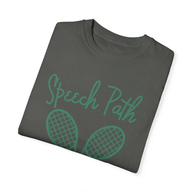 speech path beverly hills tennis comfort colors tee