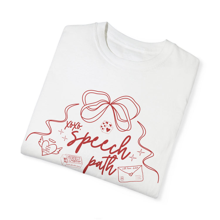 SLP valentine bow comfort colors tee