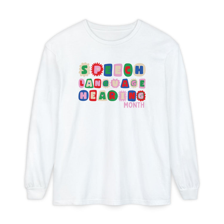 NSLHM block letters long sleeve tee
