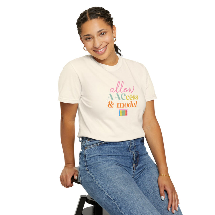 allow AAC access and model comfort colors tee