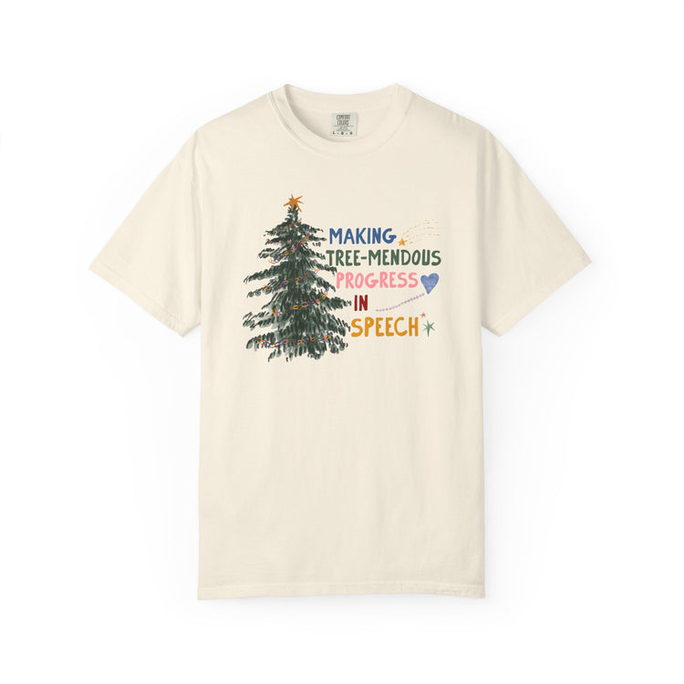 making tree-mendous progress in speech comfort colors tee
