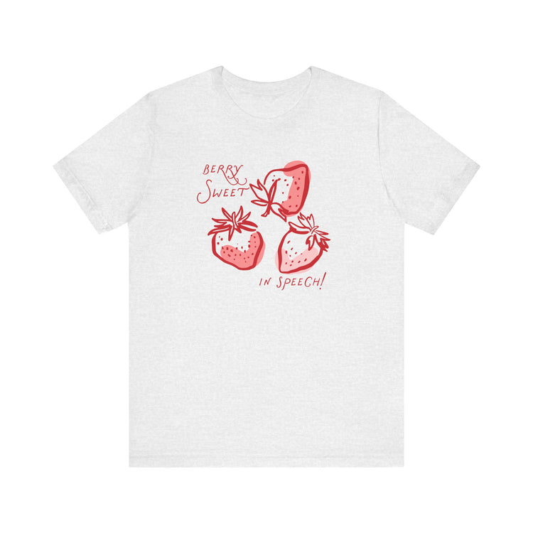 strawberry speech short sleeve tee