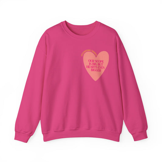 OT big scope heart crewneck