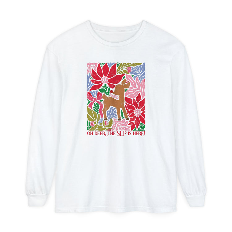 oh deer, the slp is here comfort colors long sleeve tee