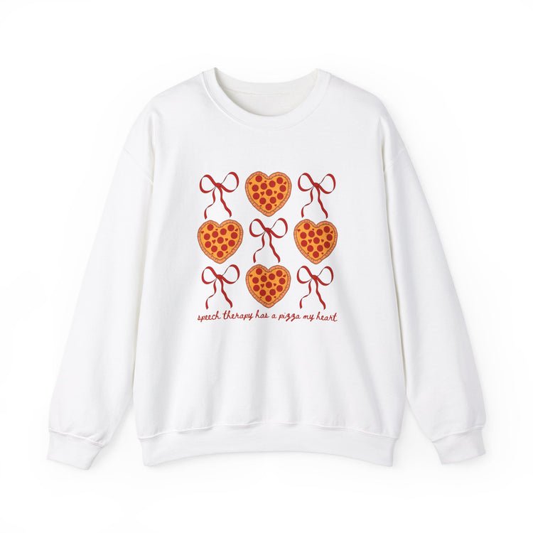 speech therapy has a pizza my heart crewneck