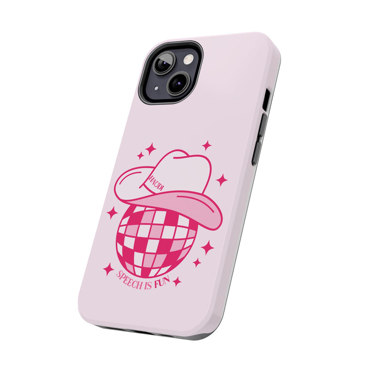 cowboy disco speech is fun iPhone case