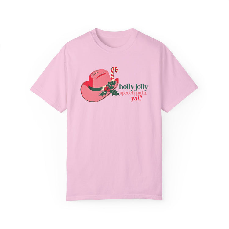 holly jolly speech path yall scope comfort colors tee