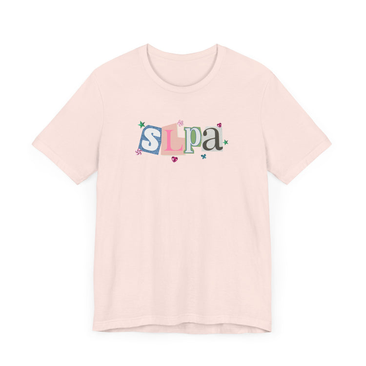 SLPA newspaper gem tee