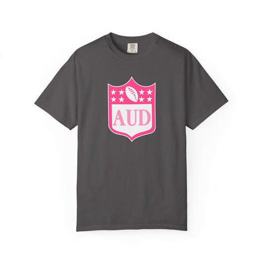 AUD football crest comfort colors tee