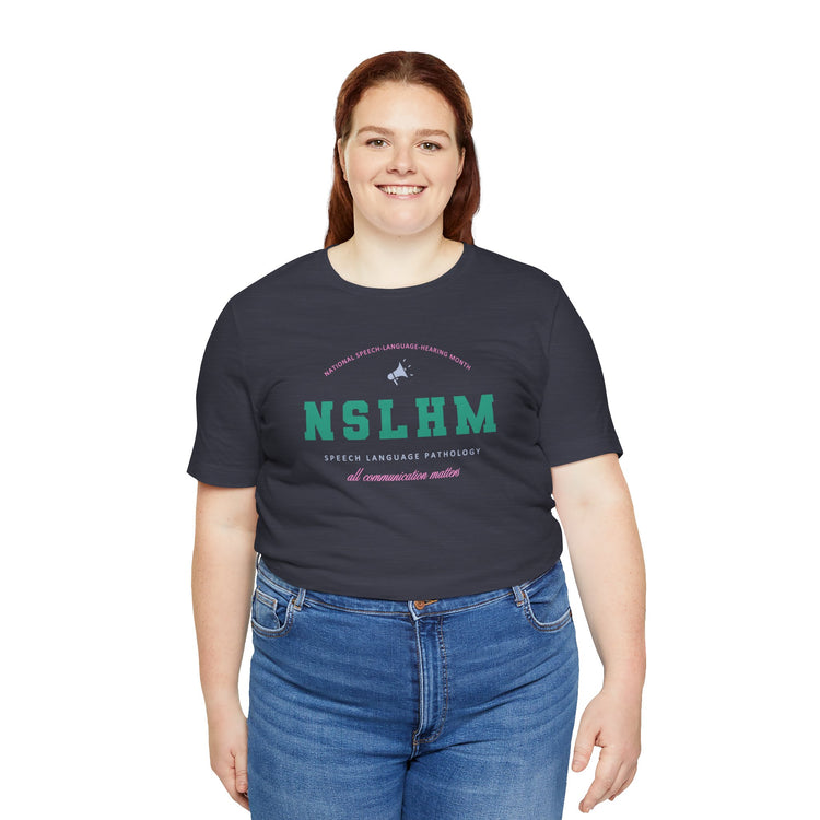 NSLHM varsity colorful short sleeve tee