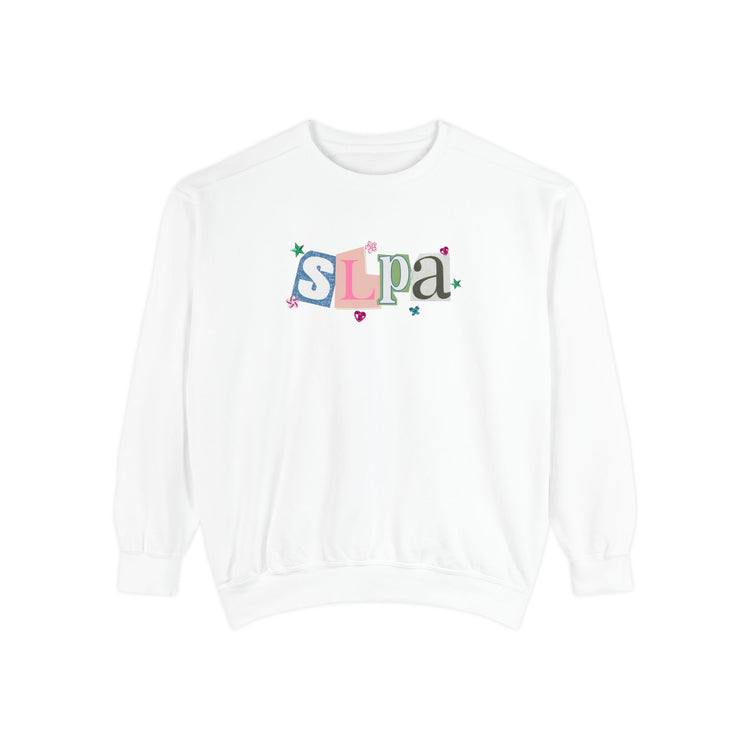 SLPA newspaper gem comfort colors crewneck