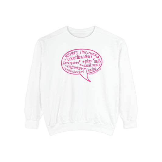 OT pink scope bubble comfort colors crewneck