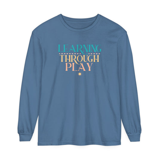 learning through play color comfort colors long sleeve tee