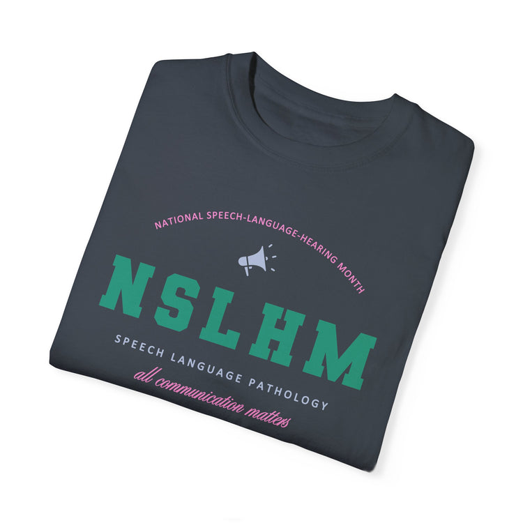 NSLHM varsity colorful comfort colors tee