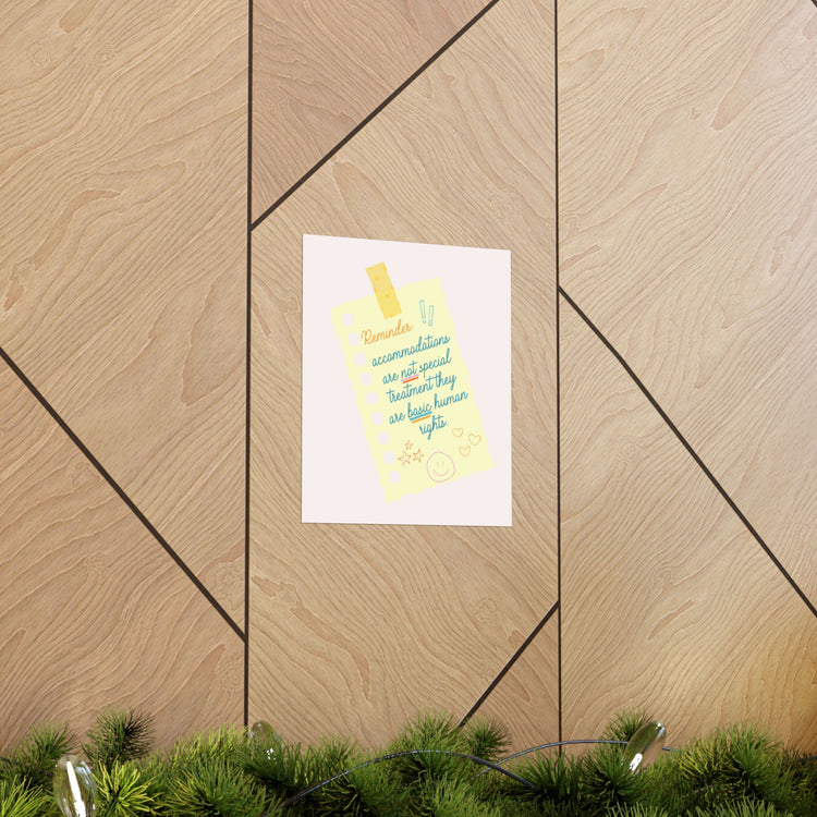 accommodations right wall poster