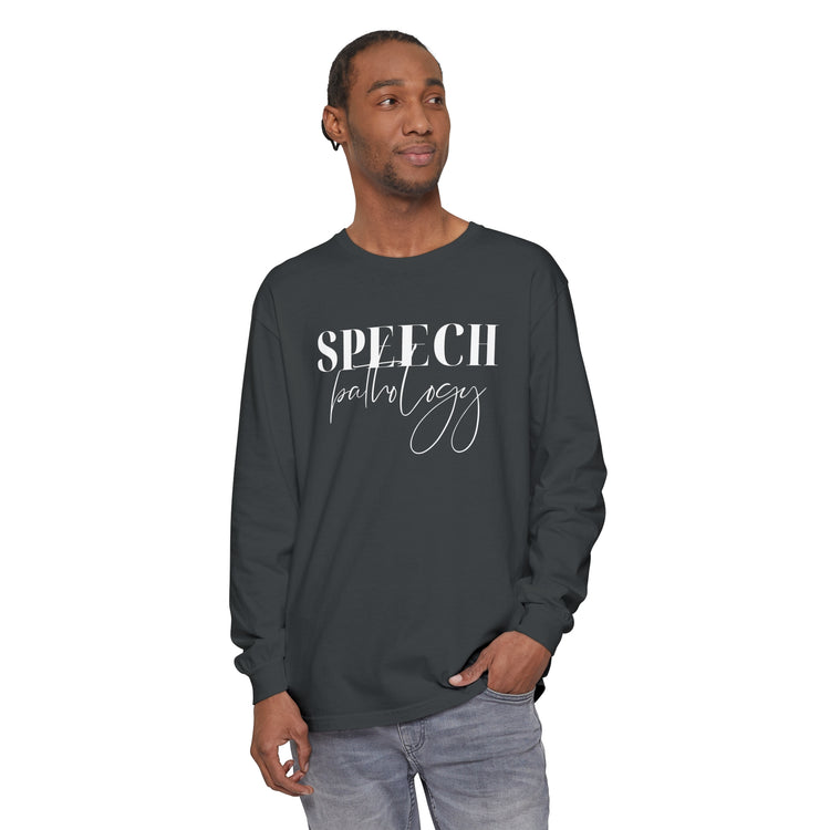 speech pathology comfort colors long sleeve tee