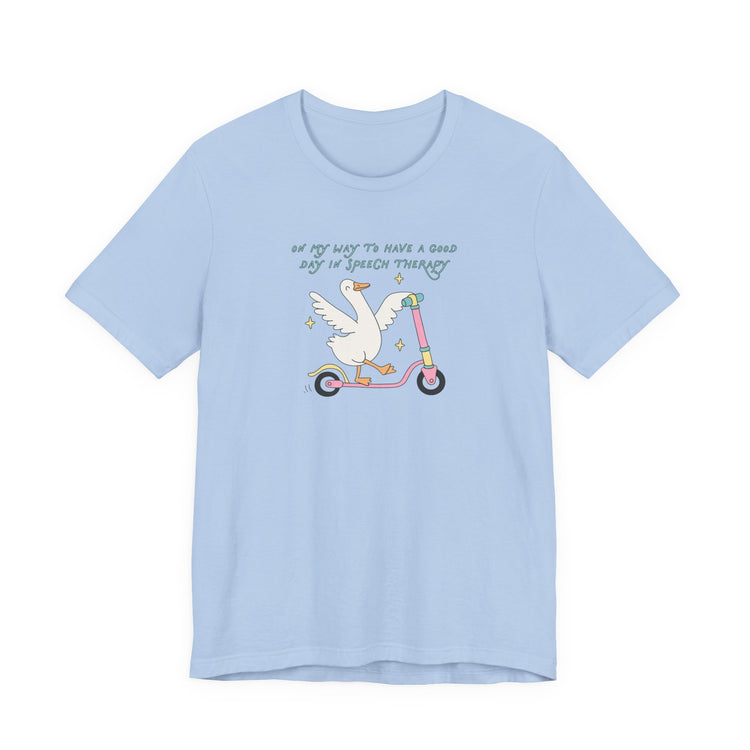on my way to speech goose short sleeve tee