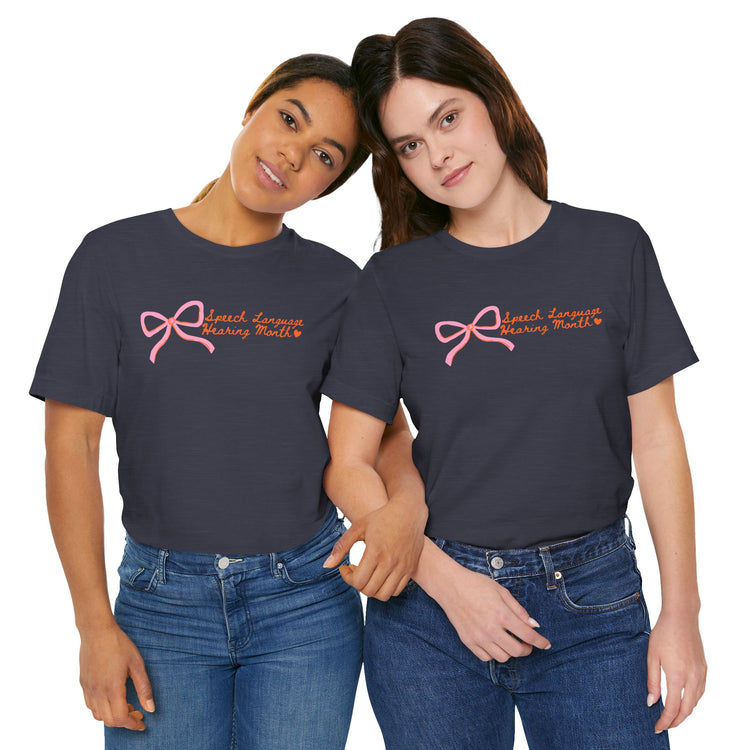 NSLHM pink bow tee