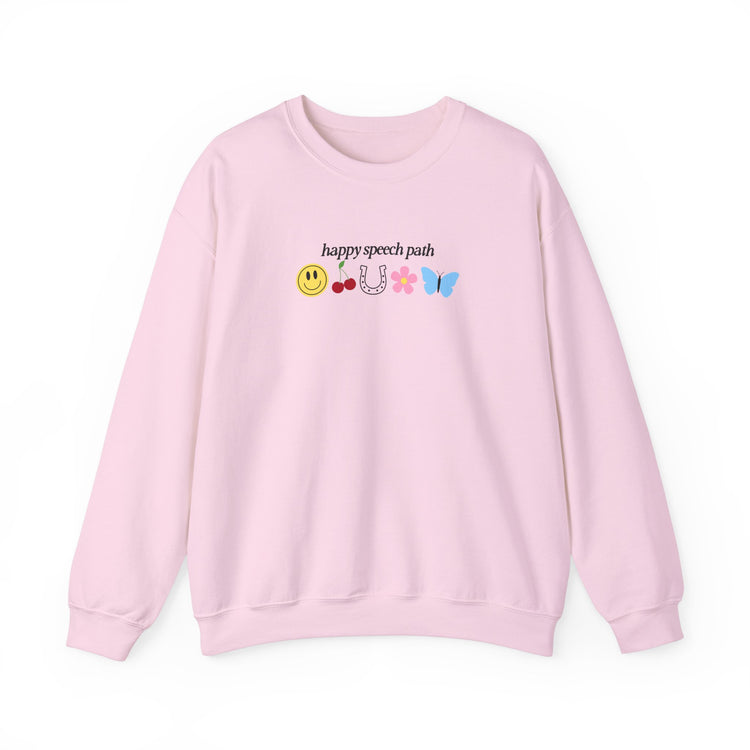 happy speech path crewneck