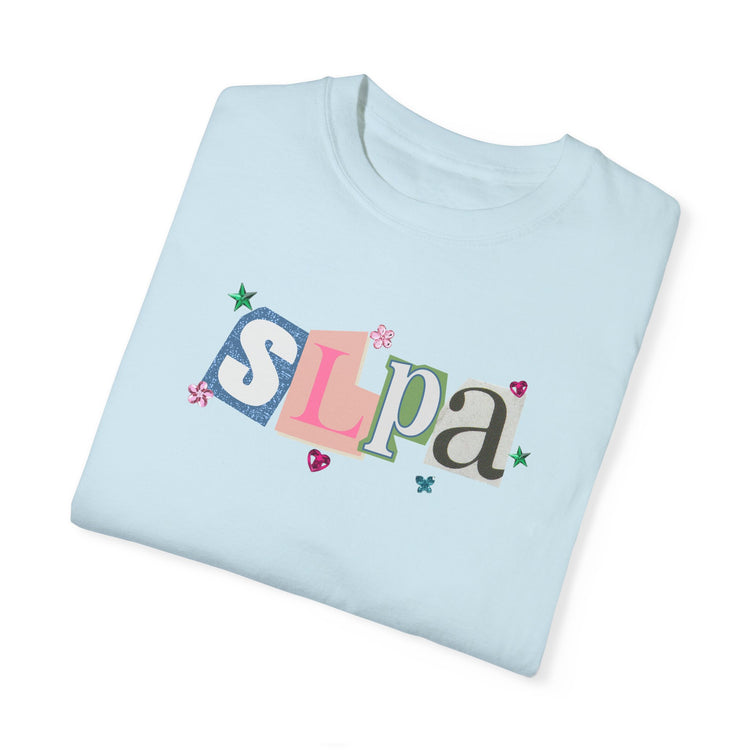 SLPA newspaper gem comfort colors tee