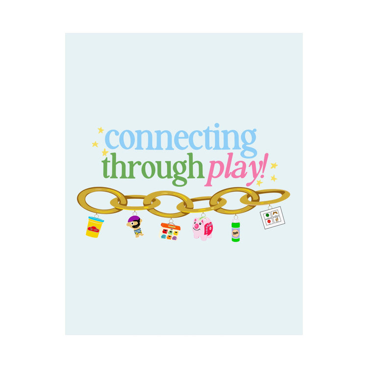 connecting in speech toy wall poster