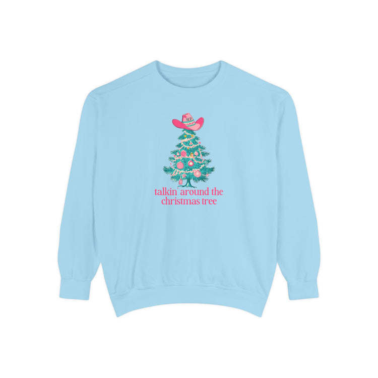 talkin' around the christmas tree comfort colors crewneck