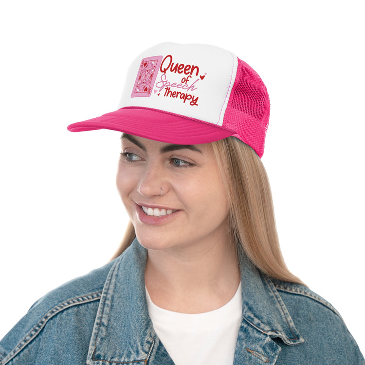 queen of speech therapy trucker hat