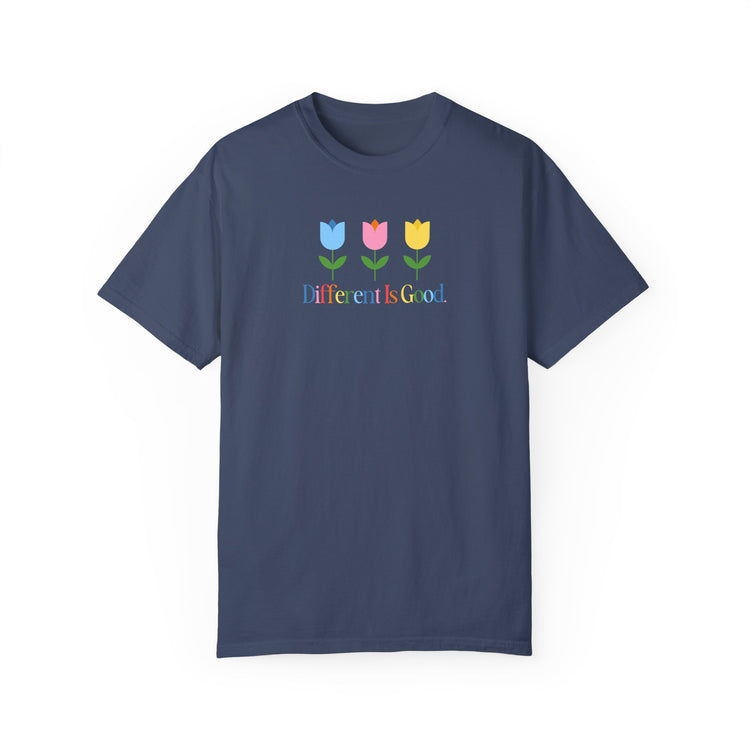 different is good tulips comfort colors tee