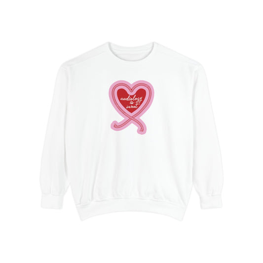 audiology is sweet heart rope comfort colors crewneck