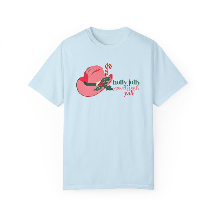 holly jolly speech path yall scope comfort colors tee