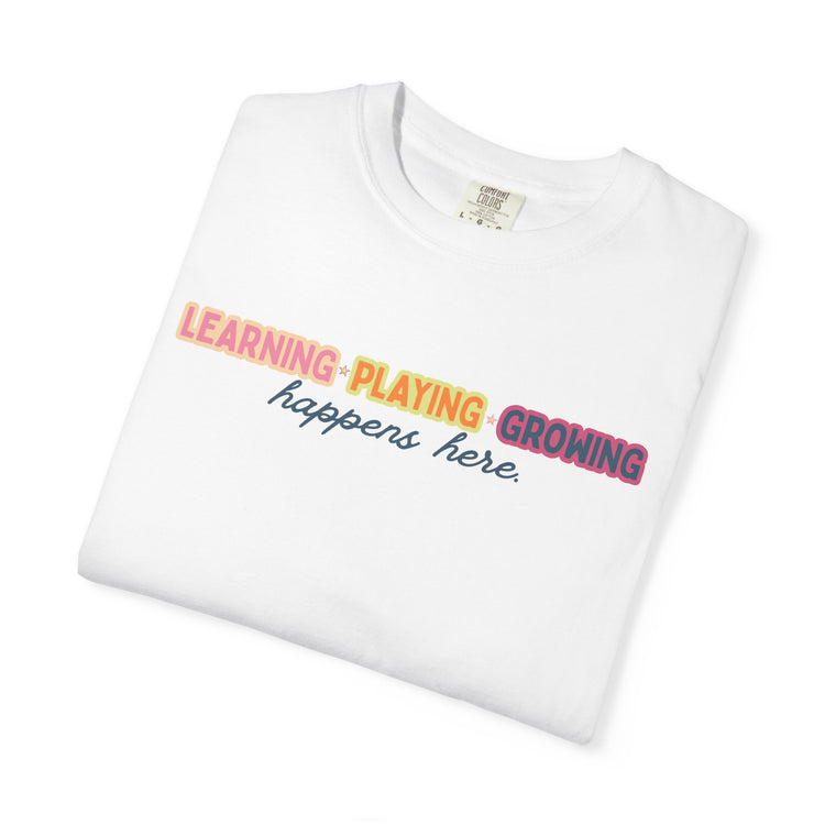 learning playing growing comfort colors tee