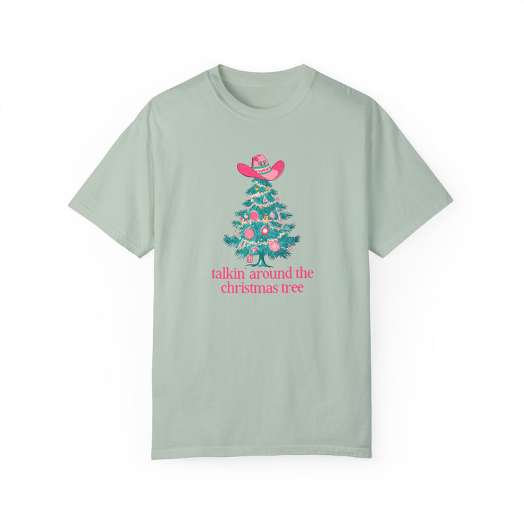 talkin' around the christmas tree comfort colors tee