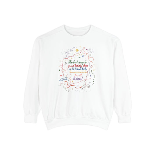 SLP spread holiday cheer comfort colors crewneck