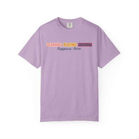 learning playing growing comfort colors tee