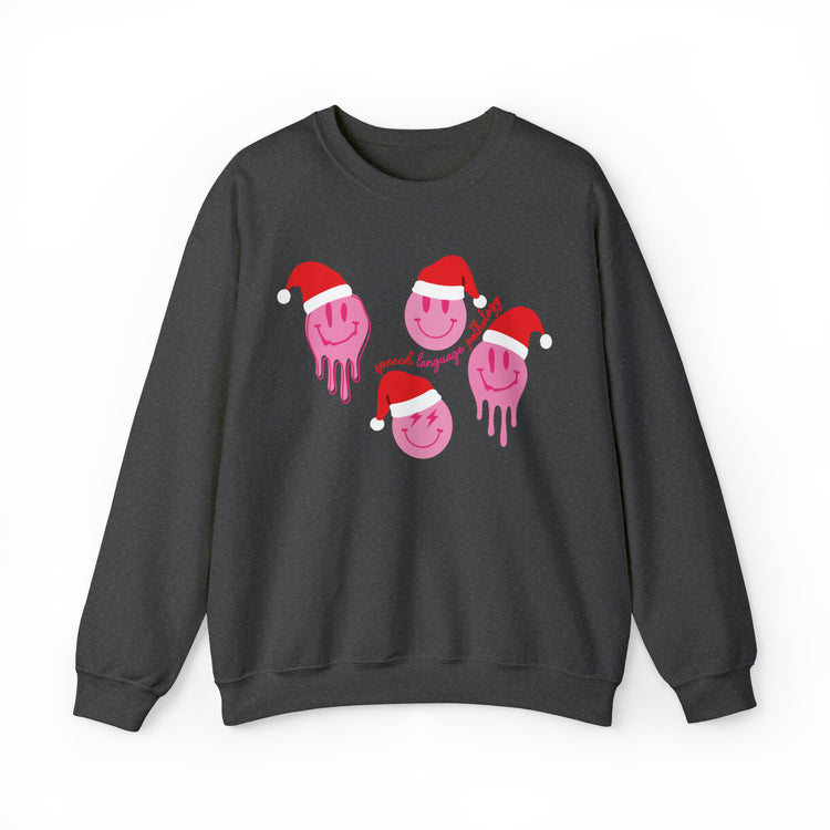 smiley santa speech pathology crewneck