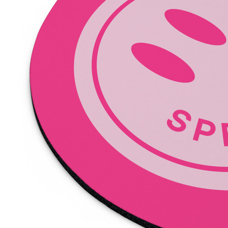 speech path smiley mouth pink mouse pad