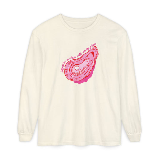 happy as a clam IEP plan comfort colors long sleeve tee