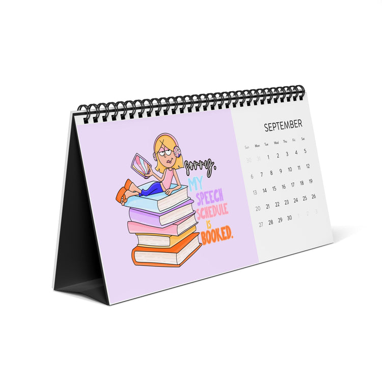 2026 SLP Desktop Calendar (Monthly Grid) January - December