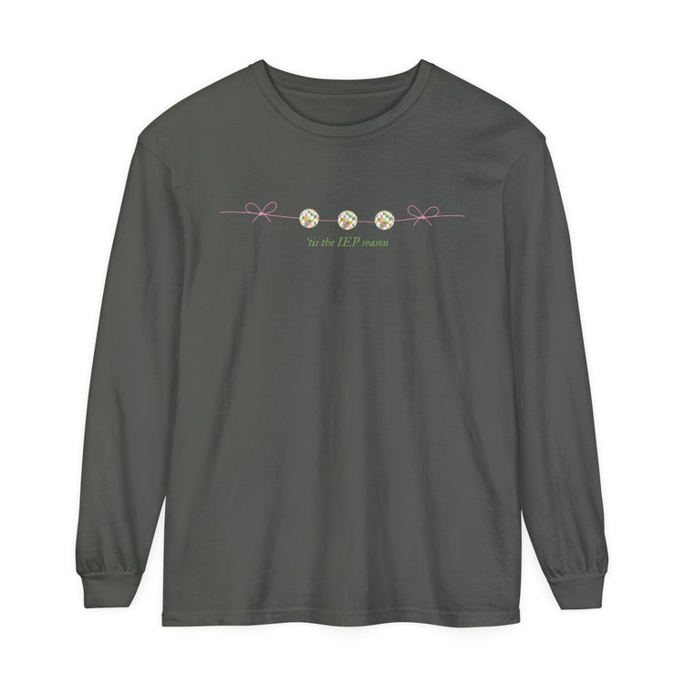 'tis the IEP season comfort colors long sleeve tee