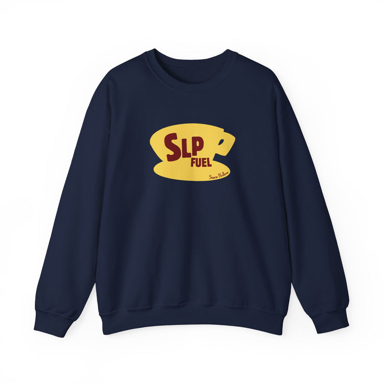 slp fuel yellow coffee cup crewneck