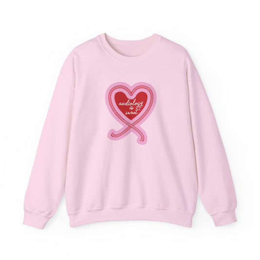 audiology is sweet heart rope crewneck