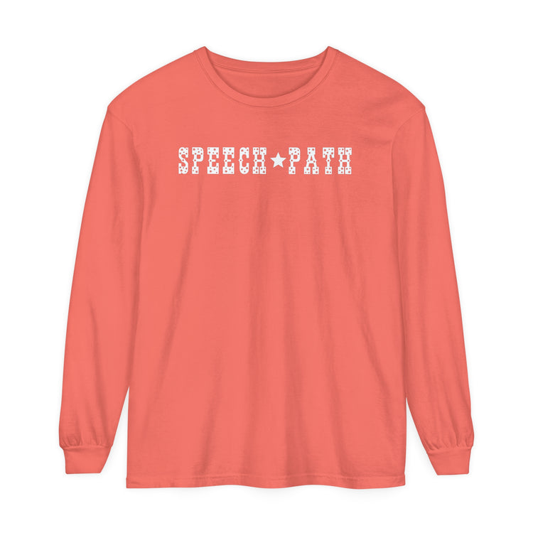 speech path western star comfort colors long sleeve tee