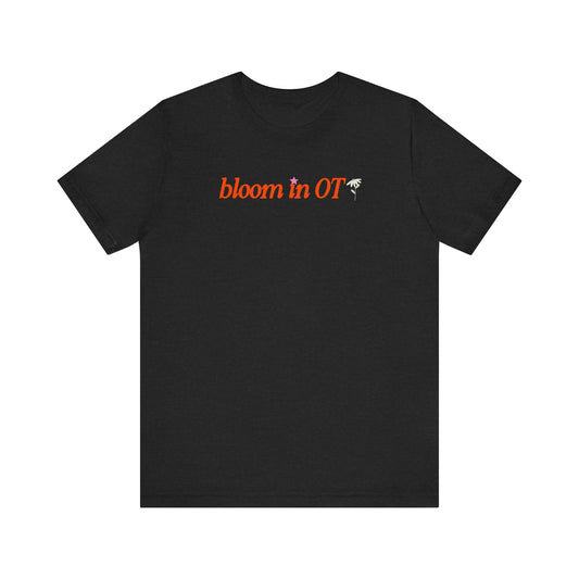 bloom in OT front/back short sleeve tee