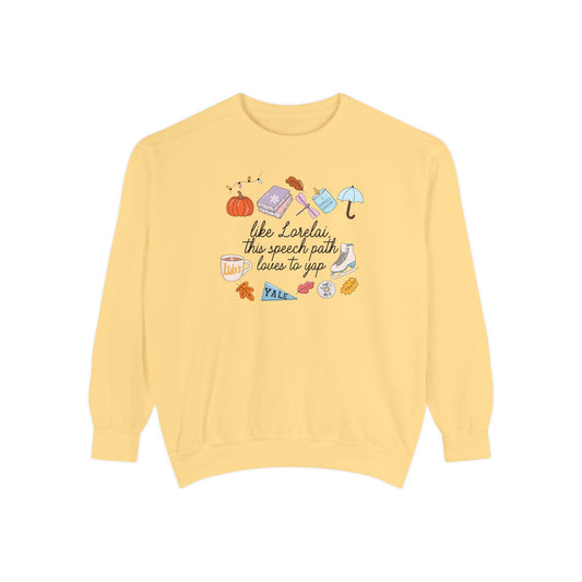 lorelai like an slp comfort colors crewneck