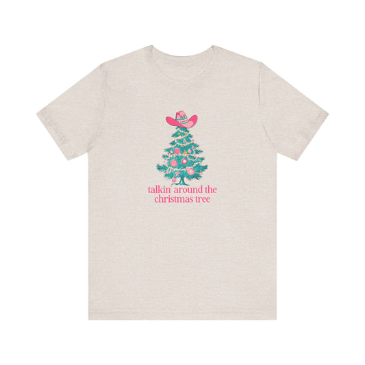 talkin' around the christmas tree short sleeve tee