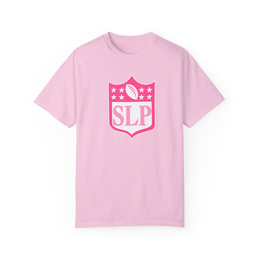 SLP football crest comfort colors tee