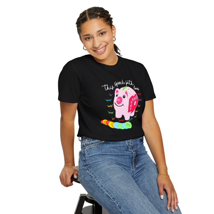 piggy bank speech path loves comfort colors tee