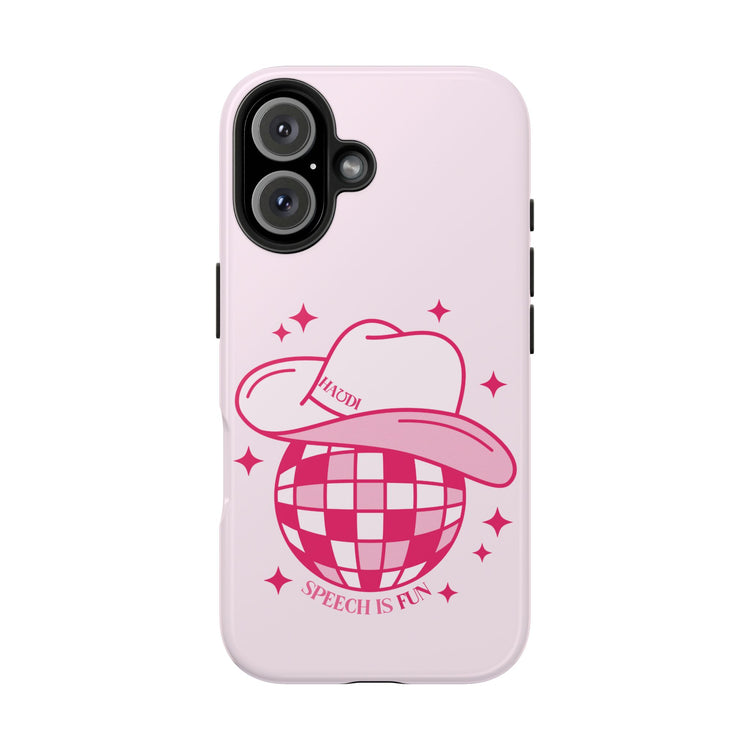 cowboy disco speech is fun iPhone case