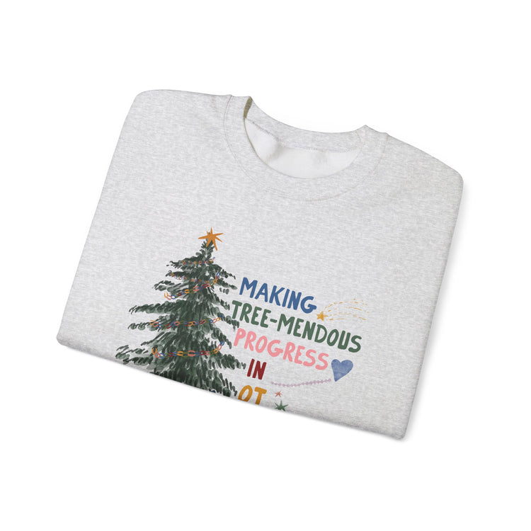 making tree-mendous progress in OT crewneck