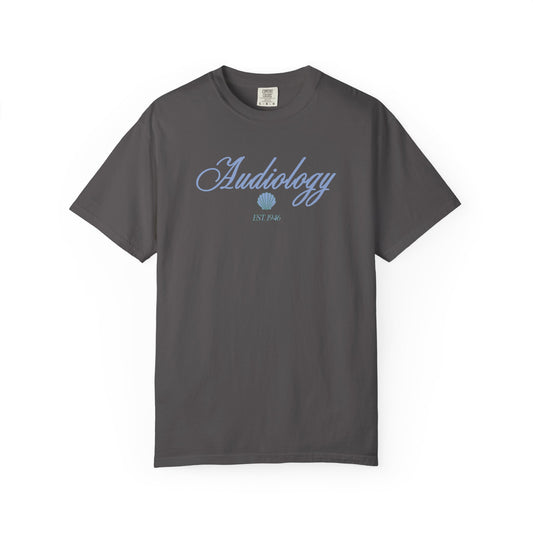 audiology clam est. 1946 comfort colors tee